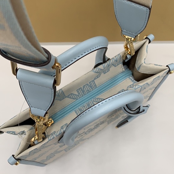 MICHAEL KORS MIRELLA SMALL SHOPPER TOP ZIP XBODY VISTA BLUE COLOR - Picture 7 of 15